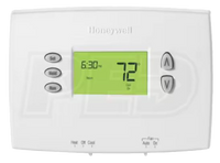 Thermostat, programable, 2H/1C heat pump, 1H/1C conventional, LED Back Light, push-button programmable