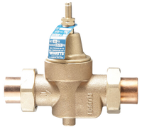 Pressure reducing valve 1c x c w/double union, metal top Watts (LFN55BM1-DU-S)