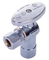 Ball valve angle stop 1/2swt x 1/4comp TPC