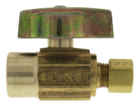 Ball valve straight stop 1/2swt x 1/4comp TPC