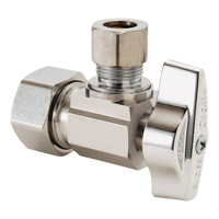 Ball valve angle stop 1/2nom x 3/8comp, brass stem (Brass Craft) (KTCR19X C)