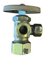 Ball valve supply stop dual outlet 1/2nom x 3/8comp x 3/8comp (Brass Craft)