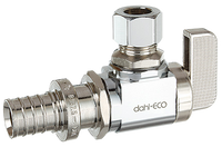 Ball valve angle stop 1/2 PexA x 3/8comp, Dahl