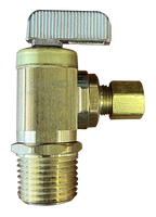 Ball valve angle stop 1/2mip x 1/4comp rough brass Dahl