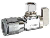 Ball valve angle stop 1/2QUICK-GRIP x 3/8comp Dahl