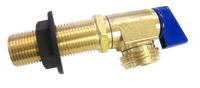 Ball valve washer stop 1/2mip/c blue handle shank for washer box rough brass TPC