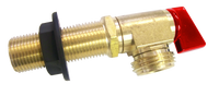 Ball valve washer stop 1/2mip/c red handle shank for washer box rough brass TPC