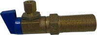 Ball valve ice maker stop 1/2mip/c x 1/4comp TPC long shank