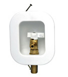 Icemaker box w/1/4 turn stops w/hammer arresters for Wirsbo connections