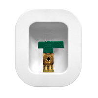 Icemaker box w/valve 1/2mip/c x 1/4comp (white)