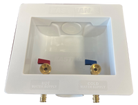 Washing machine box, w/1/4 turn valves, w/pexA connections, hot and cold