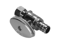 Ball valve straight stop 1/2crimp pex x 3/8comp TPC