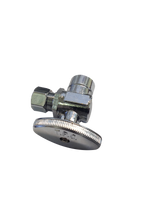Ball valve angle stop 1/2swt x 3/8comp TPC