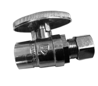 Ball valve straight stop 1/2swt x 3/8comp TPC