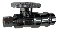 Ball valve straight stop 1/2press x 3/8comp TPC