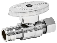 Ball valve straight stop 1/2PexA x 3/8comp TPC