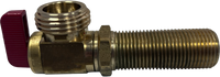 Ball valve washer stop 1/2mip/c red handle shank for washer box rough brass DAHL