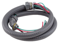 Whip, non-metallic connector, 1/2" x 6' #10 wire