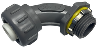 Liquid Tite connector, 1/2, non-metallic, 90 elbow