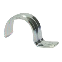 One hole pipe strap, zinc plated steel, 3/4