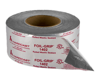 Foil mastic tape, pressure sensitive for duct joint sealing, 2" x 100'