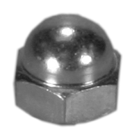 Acorn nut closed head chrome plated 5/16