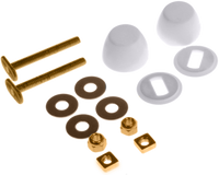 Flange bolt kit 1/4 x 2 1/4 double nuts and washers (pair) with flange bolt caps