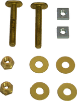Flange bolt kit 5/16 x 2 1/4 double brass nuts and washers (pair)