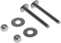 Flange bolt kit 1/4 x 2 1/4 double nuts and washers (pair) plated steel