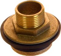 Brass spud 1 x 3/4