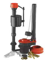 Fluidmaster ballcock kit - flush valve w/adjustable flapper, tank lever, bolts and gasket (PRO45K)