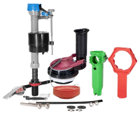 Fluidmaster ballcock kit for 3 - flush valve w/adjustable 3 flapper, tank lever, bolts and gasket (K-400H-038-T4)