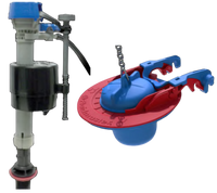Fluidmaster fill valve AND 2 & 3 super flapper, universal fit for most models and brands, fixes running and noisy toilets, fits both 2 and 3 inch flush valves, 7 year warranty