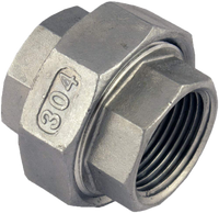 Stainless steel union, 1/2