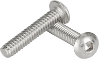 Stainless buttonhead bolt, 1/4 - 1/2, 20 thread count