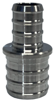 Pex B fitting, stainless steel, coupling, 3/4 x 1/2