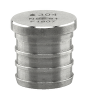 Pex B fitting, stainless steel, plug, 1/2