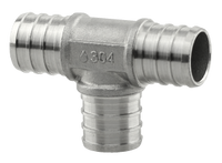 Pex B fitting, stainless steel, tee, 1