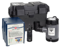 Sump pump battery backup system 2400 GPH@10', contains controller, battery box and pump (PHCC-2400)