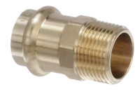 Press MIP adapter, p x mip, 1/2, brass