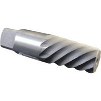 Nipple and screw extractor, 3/4, left hand spiral tapered flute removes broken piece without thread damage,