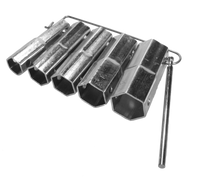 Tub/Shower valve socket set, 5 sockets, 10 sizes, import (5300)