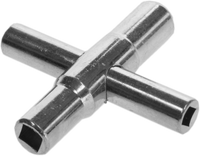Key for loose key sillcocks, 4 way, die cast, key chain loop
