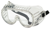 Safety goggles, polycarbonate lens, clear, elastic strap