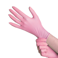 Glove, nitrile pink, 3mil, powder free, X-LARGE (SELL BY BOX)