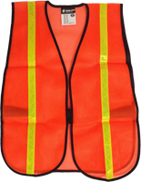 Orange mesh safety vest, one size fits all