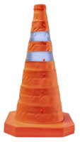 Safety cone orange, reflective, collapsible, 18