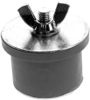 Economy test plug 3, neoprene rubber gasket, galvanized steel