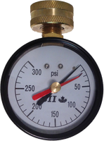 Pressure gauge for water, 2 diameter, 3/4 female swivel hose thread, 300#