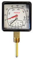 Pressure/tempurature boiler gauge, 3 1/2 diameter, 0-75 psi, 60-260 degrees F, 1/2mip, 2 3/4 bottom mount